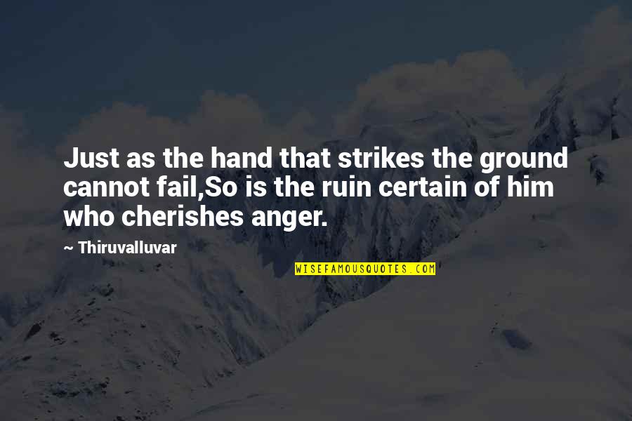 Parnaby Quotes By Thiruvalluvar: Just as the hand that strikes the ground