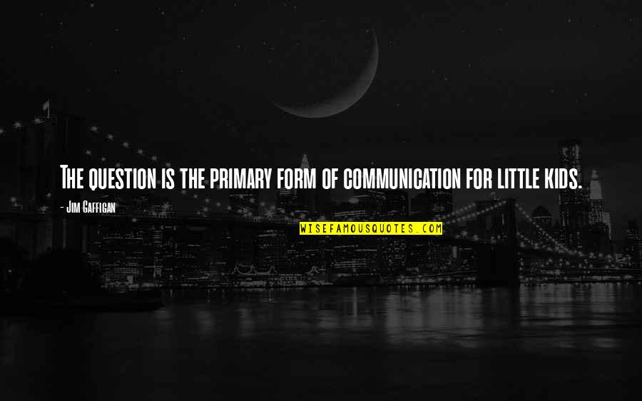 Parness And Fruman Quotes By Jim Gaffigan: The question is the primary form of communication