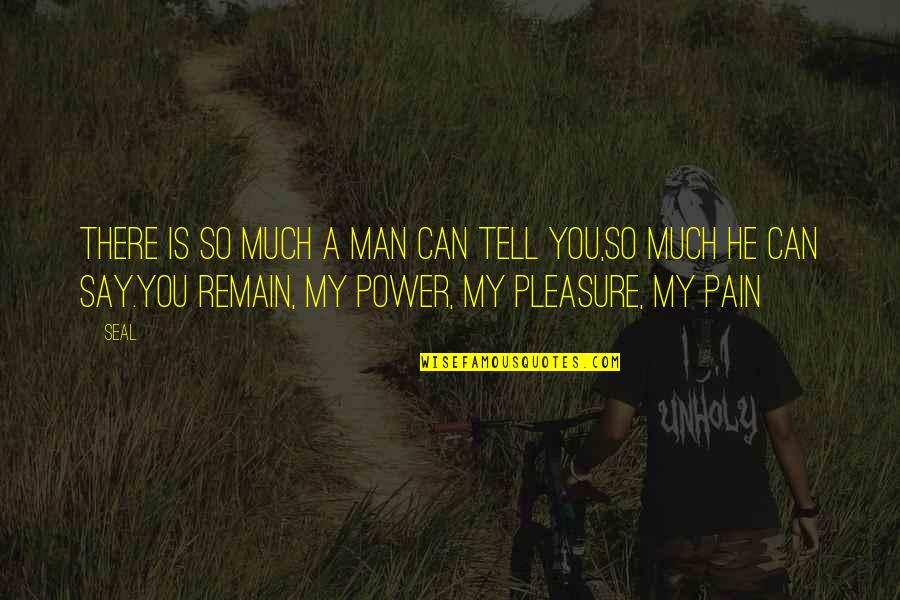 Parotids Mri Quotes By Seal: There is so much a man can tell