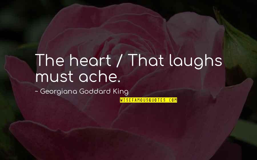 Parque Quotes By Georgiana Goddard King: The heart / That laughs must ache. Parque Quotes By Georgiana Goddard King: The heart / That laughs must ache.
