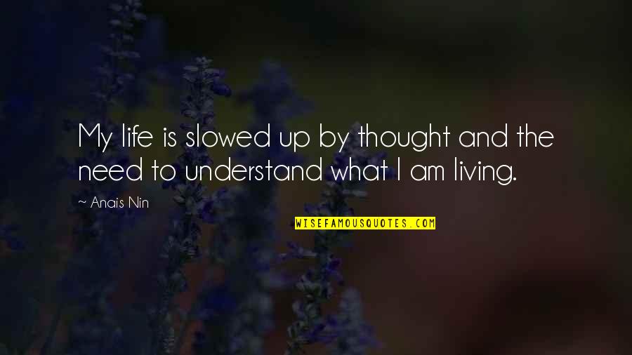 Parselmouth Quotes By Anais Nin: My life is slowed up by thought and