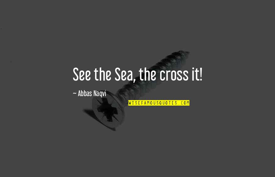 Part Time Daddy Quotes By Abbas Naqvi: See the Sea, the cross it!