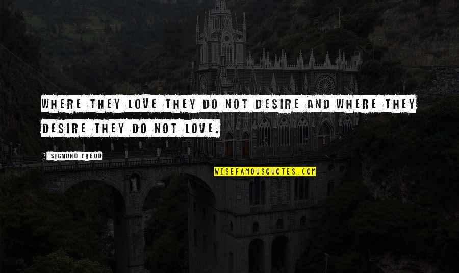 Partakers Of The Divine Quotes By Sigmund Freud: Where they love they do not desire and