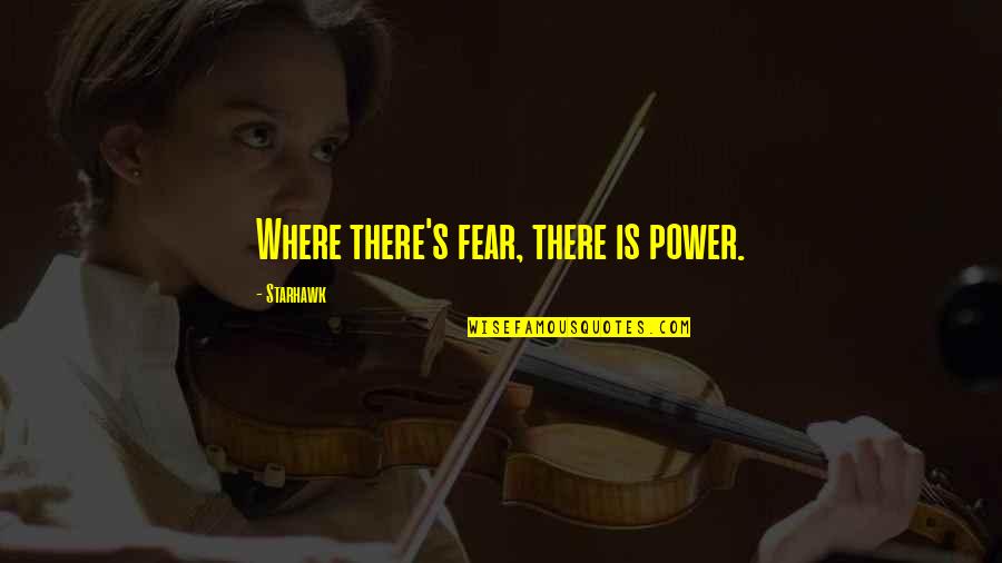 Parth Samthaan Quotes By Starhawk: Where there's fear, there is power.