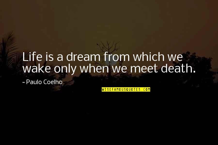 Partial Truth Quotes By Paulo Coelho: Life is a dream from which we wake