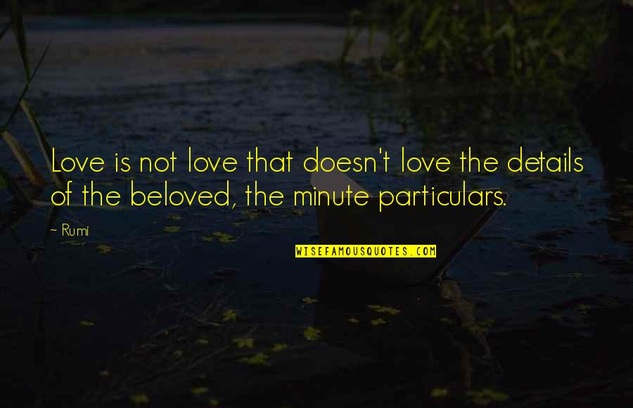 Particulars Quotes By Rumi: Love is not love that doesn't love the