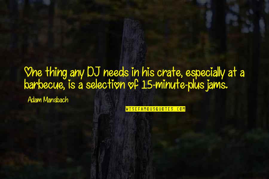 Partizanski Quotes By Adam Mansbach: One thing any DJ needs in his crate,