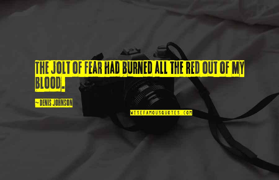 Partout Meme Quotes By Denis Johnson: The jolt of fear had burned all the