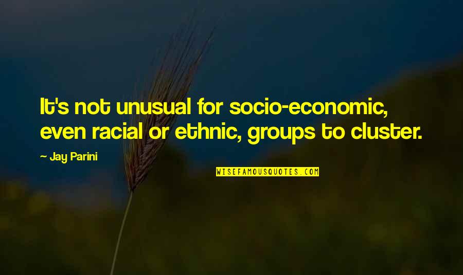 Partow Clothing Quotes By Jay Parini: It's not unusual for socio-economic, even racial or