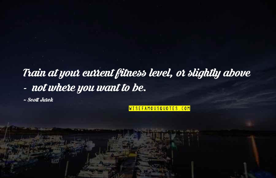 Partow Rugs Quotes By Scott Jurek: Train at your current fitness level, or slightly