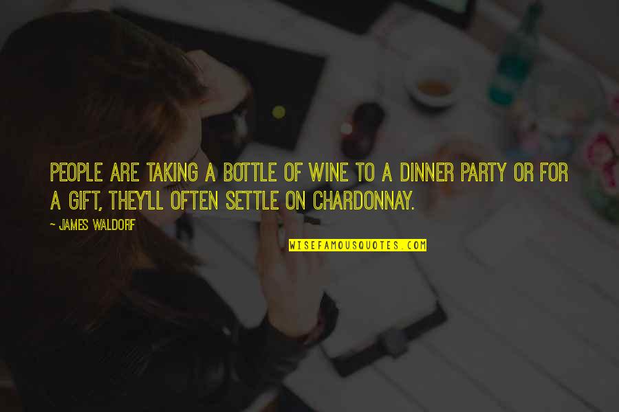 Party Gift Quotes By James Waldorf: people are taking a bottle of wine to