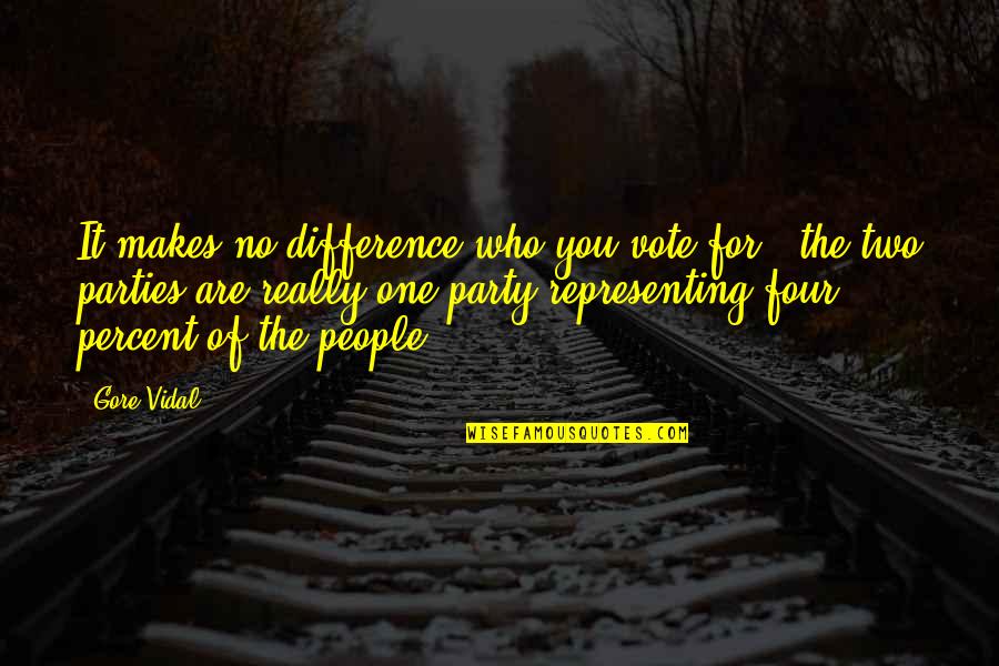Party Of Two Quotes By Gore Vidal: It makes no difference who you vote for