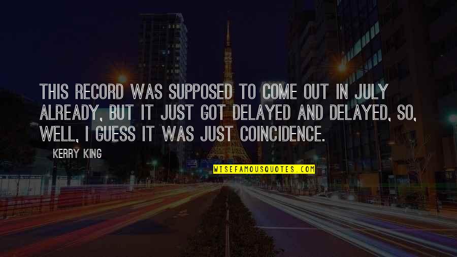 Partynextdoor Break From Toronto Quotes By Kerry King: This record was supposed to come out in