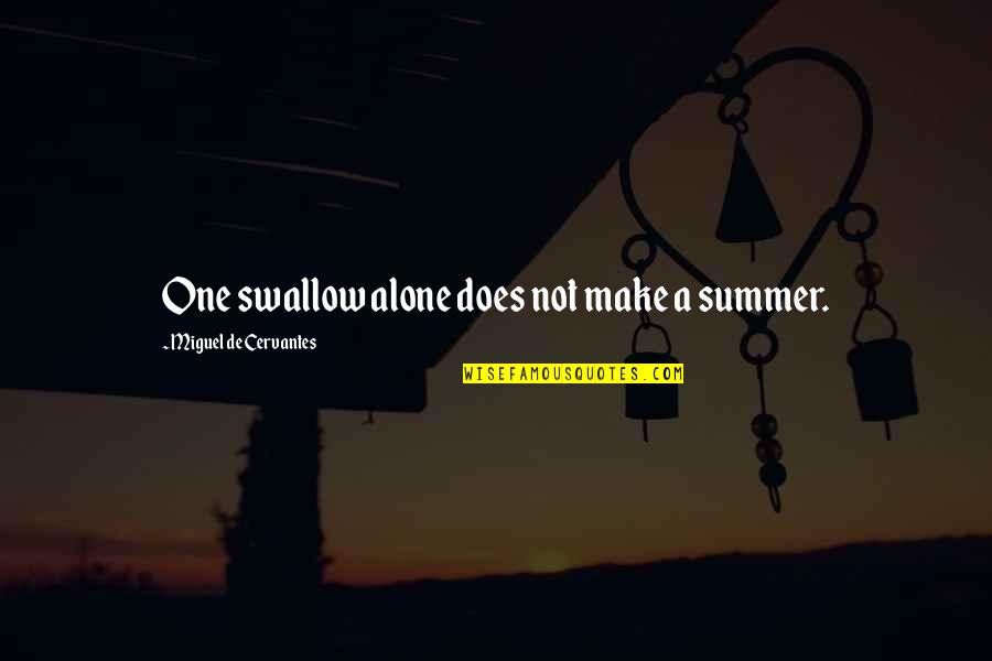 Partynextdoor Let's Get Married Quotes By Miguel De Cervantes: One swallow alone does not make a summer.