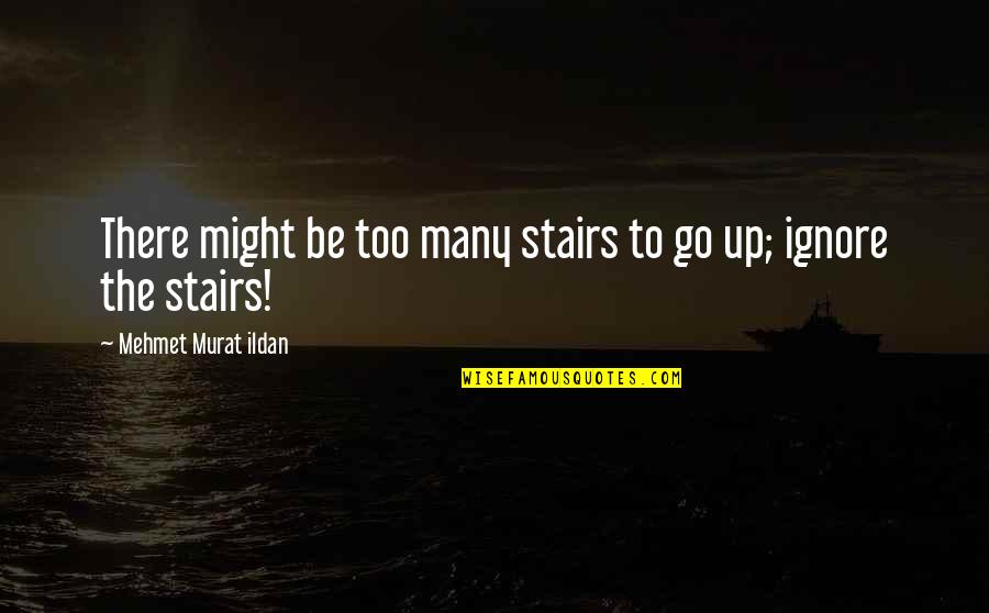 Pasari De Curte Quotes By Mehmet Murat Ildan: There might be too many stairs to go