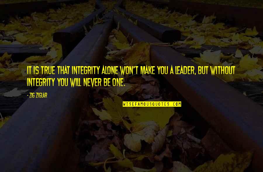 Paskevicius Draugams Quotes By Zig Ziglar: It is true that integrity alone won't make