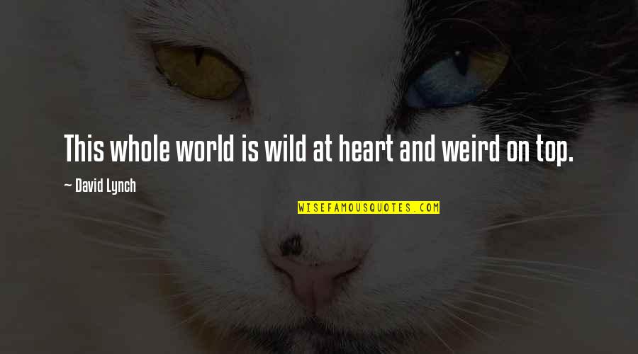 Paslaptingas Quotes By David Lynch: This whole world is wild at heart and Paslaptingas Quotes By David Lynch: This whole world is wild at heart and