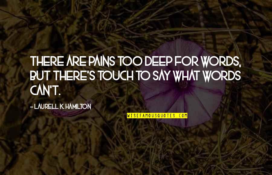 Pasmanterie Quotes By Laurell K. Hamilton: There are pains too deep for words, but