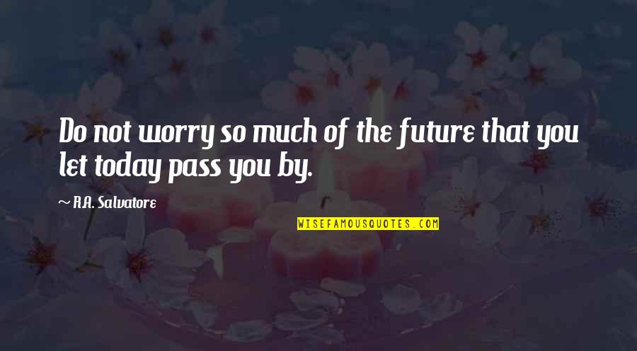 Pass You By Quotes By R.A. Salvatore: Do not worry so much of the future Pass You By Quotes By R.A. Salvatore: Do not worry so much of the future