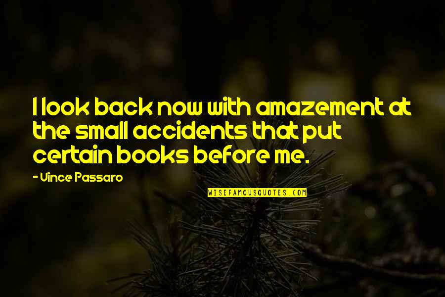 Passaro Quotes By Vince Passaro: I look back now with amazement at the Passaro Quotes By Vince Passaro: I look back now with amazement at the
