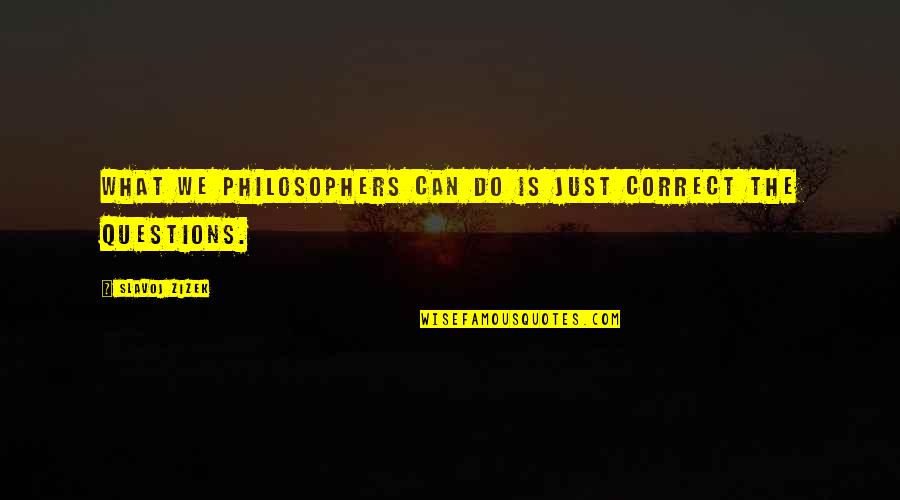Passed Out Drunk Quotes By Slavoj Zizek: What we philosophers can do is just correct Passed Out Drunk Quotes By Slavoj Zizek: What we philosophers can do is just correct