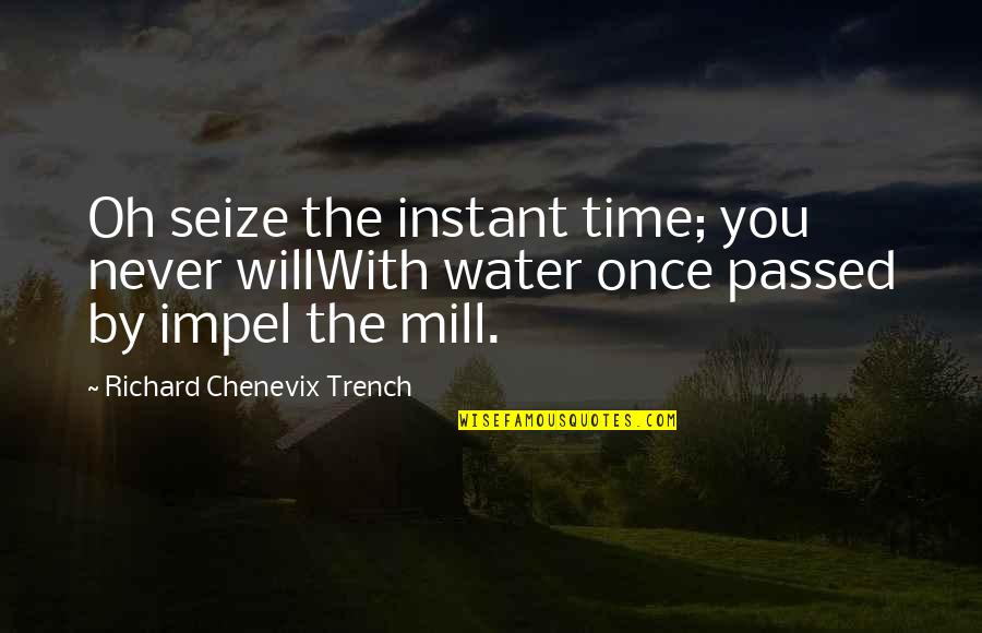 Passed Time Quotes By Richard Chenevix Trench: Oh seize the instant time; you never willWith