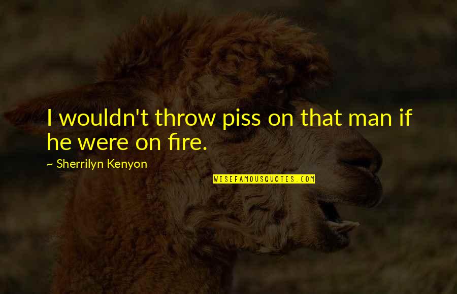 Passerelles De Monteynard Quotes By Sherrilyn Kenyon: I wouldn't throw piss on that man if