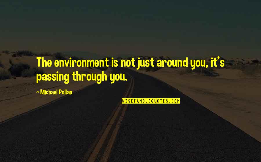 Passing Through Quotes By Michael Pollan: The environment is not just around you, it's