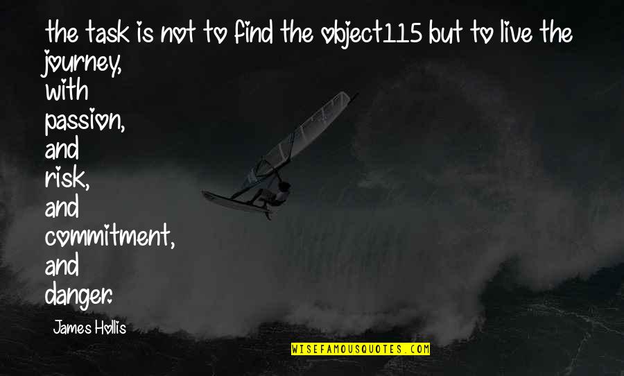 Passion And Commitment Quotes By James Hollis: the task is not to find the object115