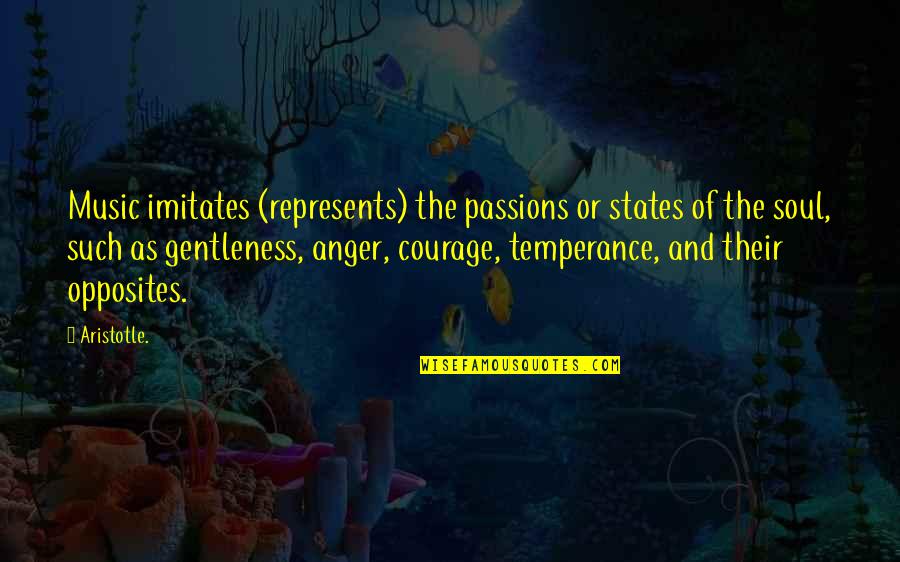 Passion And Music Quotes By Aristotle.: Music imitates (represents) the passions or states of