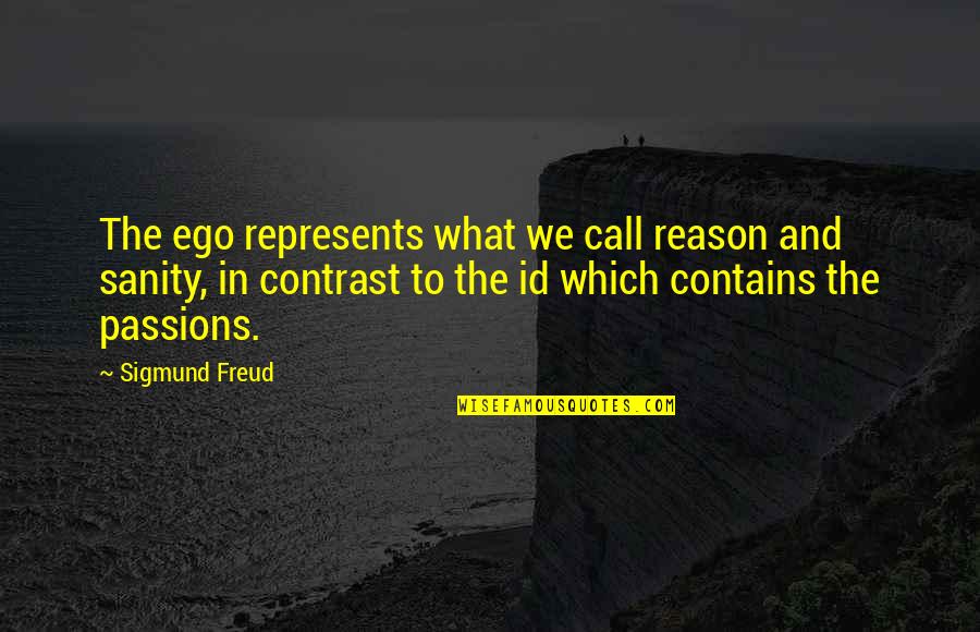 Passion And Reason Quotes By Sigmund Freud: The ego represents what we call reason and