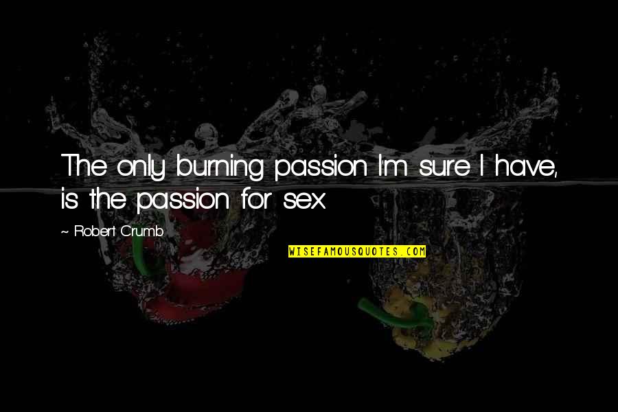 Passion Burning Quotes By Robert Crumb: The only burning passion I'm sure I have,