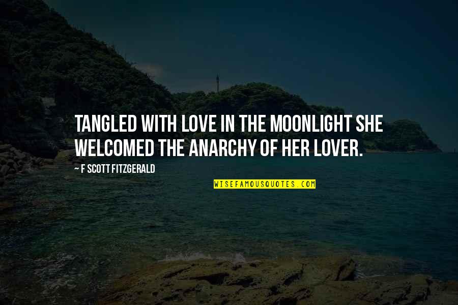 Passionate Affair Quotes By F Scott Fitzgerald: Tangled with love in the moonlight she welcomed Passionate Affair Quotes By F Scott Fitzgerald: Tangled with love in the moonlight she welcomed