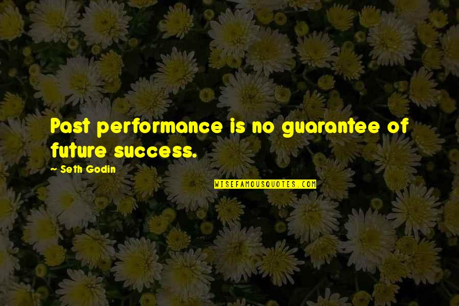 Past And Future Success Quotes By Seth Godin: Past performance is no guarantee of future success.