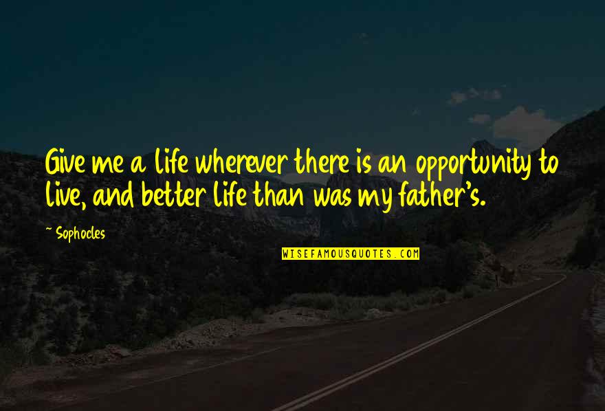 Past And Future Success Quotes By Sophocles: Give me a life wherever there is an