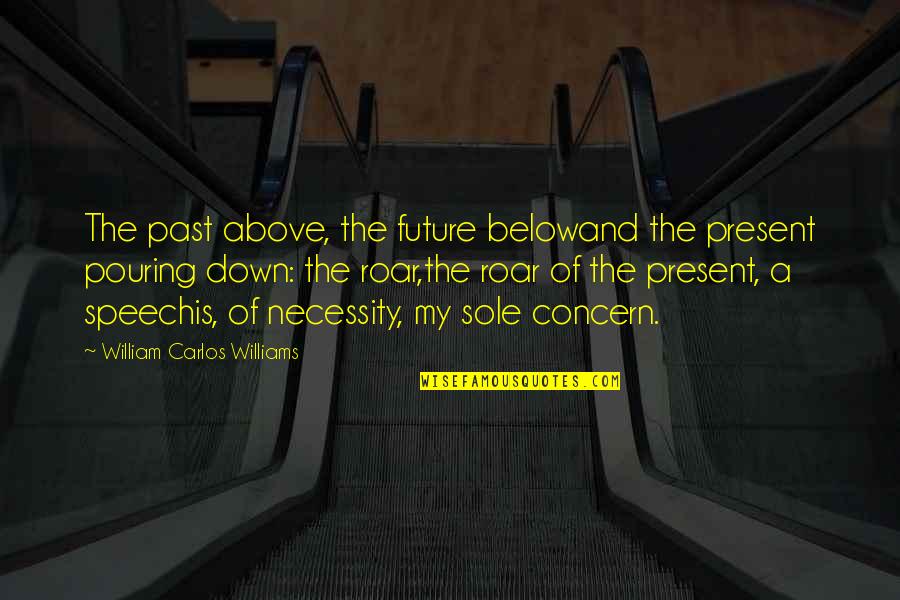 Past And Present Quotes By William Carlos Williams: The past above, the future belowand the present