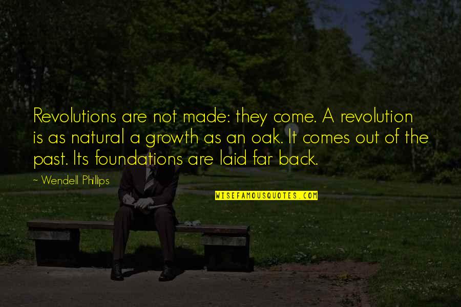 Past Comes Back Quotes By Wendell Phillips: Revolutions are not made: they come. A revolution
