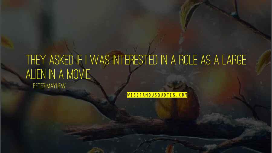 Past Coming Back Quotes By Peter Mayhew: They asked if I was interested in a