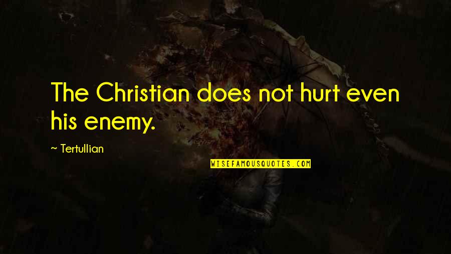 Past Coming Back Quotes By Tertullian: The Christian does not hurt even his enemy.