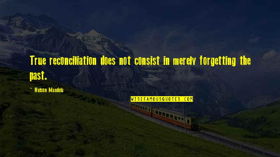 Past Forgetting Quotes By Nelson Mandela: True reconciliation does not consist in merely forgetting Past Forgetting Quotes By Nelson Mandela: True reconciliation does not consist in merely forgetting