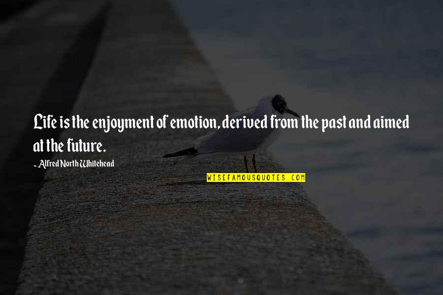 Past & Future Life Quotes By Alfred North Whitehead: Life is the enjoyment of emotion, derived from