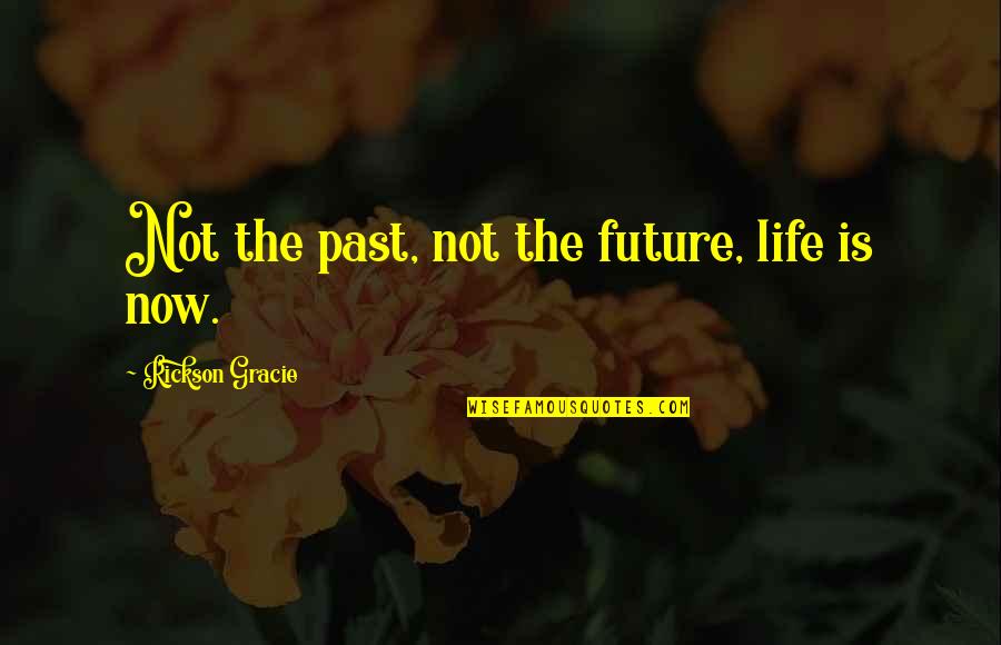 Past & Future Life Quotes By Rickson Gracie: Not the past, not the future, life is