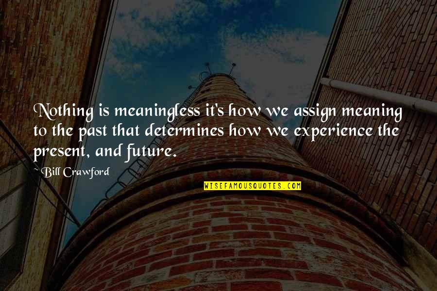 Past Is Experience Quotes By Bill Crawford: Nothing is meaningless it's how we assign meaning