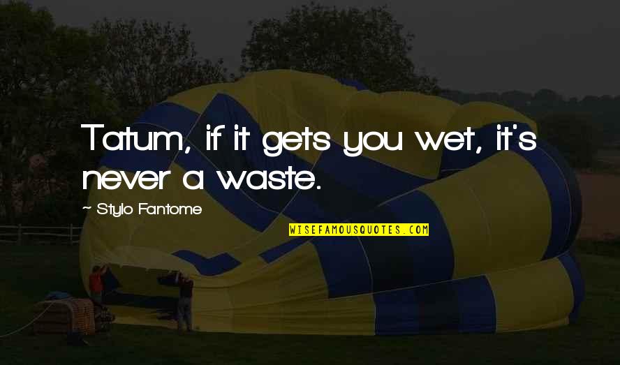 Past Memories With Friends Quotes By Stylo Fantome: Tatum, if it gets you wet, it's never