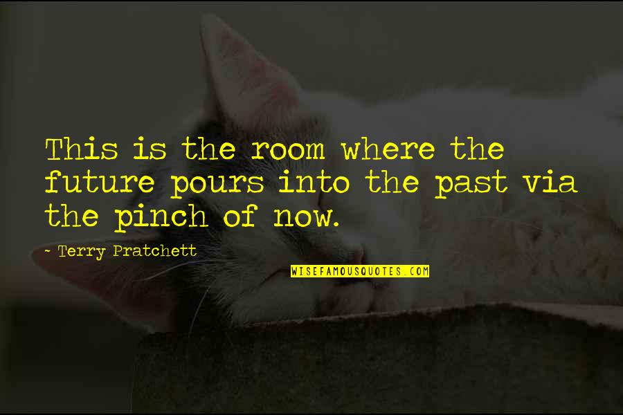 Past Now Future Quotes By Terry Pratchett: This is the room where the future pours