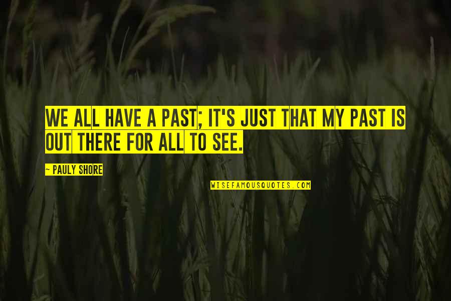 Past Out Quotes By Pauly Shore: We all have a past; it's just that