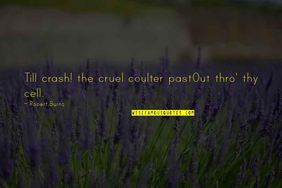 Past Out Quotes By Robert Burns: Till crash! the cruel coulter pastOut thro' thy