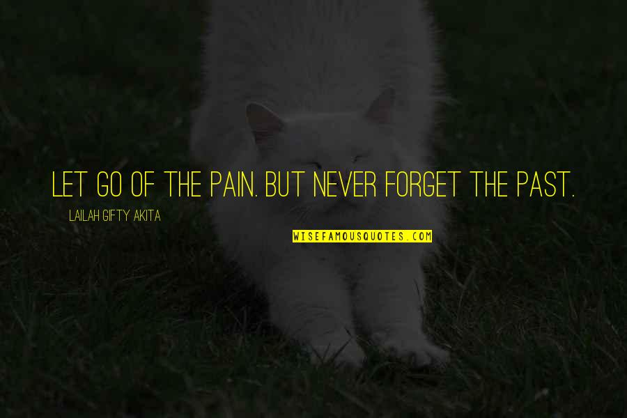 Past Pain Quotes By Lailah Gifty Akita: Let go of the pain. But never forget