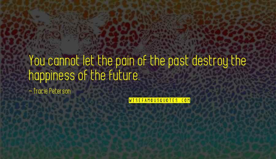 Past Pain Quotes By Tracie Peterson: You cannot let the pain of the past