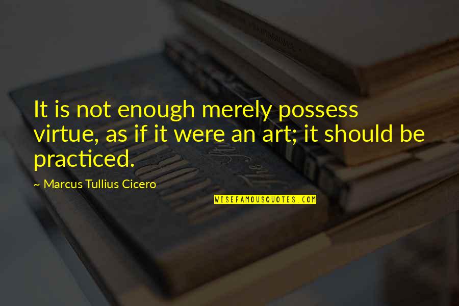 Past Reflects The Future Quotes By Marcus Tullius Cicero: It is not enough merely possess virtue, as Past Reflects The Future Quotes By Marcus Tullius Cicero: It is not enough merely possess virtue, as
